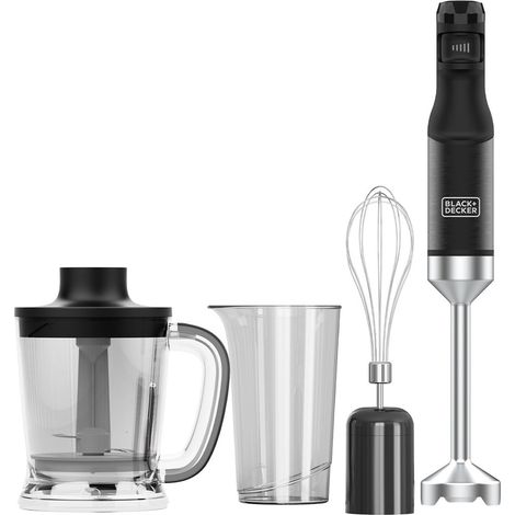 Batidora de mano - Black+Decker - BXHBA1501E - 1500 W - Gris Acero Inoxidable - Garantía 2 años (1/5)