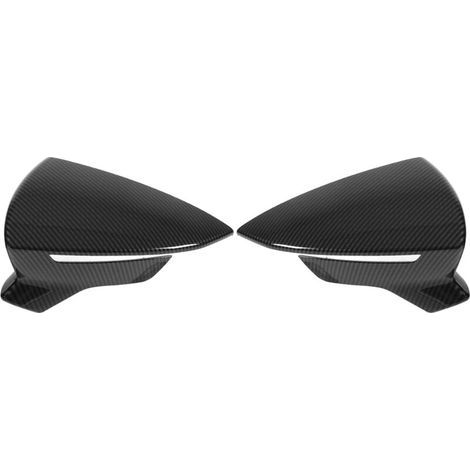 Tapas para espejos retrovisores SUCIE, par de tapas protectoras para espejos retrovisores laterales (izquierdo y derecho), compatibles con Seat Leon Mk3 5F St FR Cupra 2013-2019 (estilo fibra de carbo (1/5)