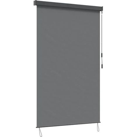 Store enrouleur gris clair, 60 x 250 cm, tissu et alliage d'aluminium. (1/5)