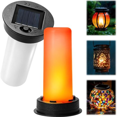 MplehDa Lot de 2 lampes solaires de rechange pour lampes solaires de 7 cm - Pièces de rechange - Protection de panneau - Suspension pour lanterne solaire, lampe solaire et décoration à faire soi-même (1/5)