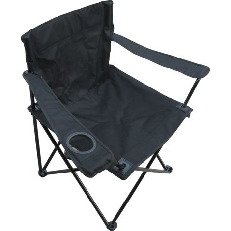 TrendLine Campingstuhl schwarz Klappstuhl Regiestuhl Anglerstuhl Faltstuhl