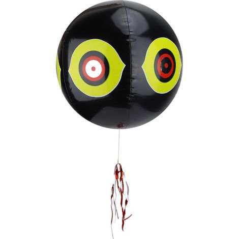 Ballon effaroucheur oiseaux noir gonflable prédateur répulsif anti-volatile Terror pour jardin épouvantail (1/5)