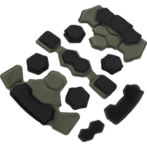 Helmpolsterset, Memory-Schaum-Kissen, universelle Schutzmatte für Motorrad, Fahrrad und Motorrad, wasserdicht, olivgrün (1/5)