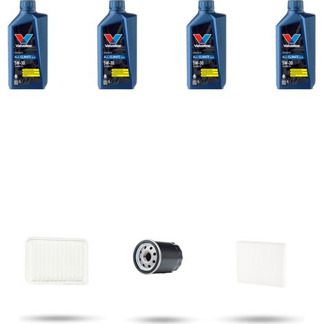 Kit tagliando 3 FILTRI e 4L OLIO compatibile con Toyota Avensis II (T25) 2.4 16v 120kw Dal 2003 al 2008 (1/5)