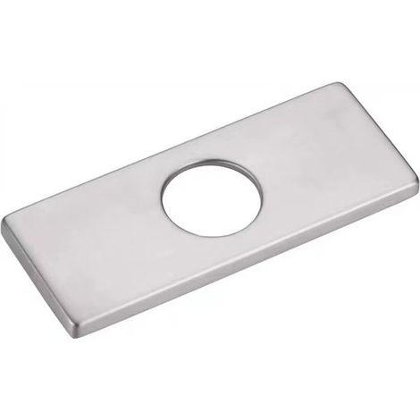 Couvercle de trou Plaque de pont Rosace de robinet d'évier de cuisine monotrou, Plaque de pont carrée Rosace en acier inoxydable pour couvrir les trous de montage inutilisés, Rosace de robinet (1/4)