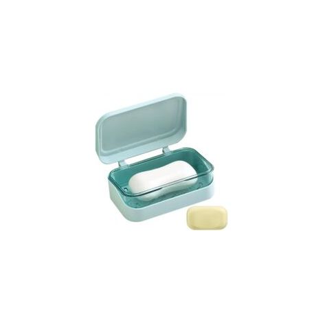 Portasapone con coperchio e vassoio raccogligocce, base antipolvere, antiscivolo e impermeabile, adatto per lavelli da cucina, bagni, vasche da bagno, campeggio, lavaggio piatti e viaggi. - Crezuo
