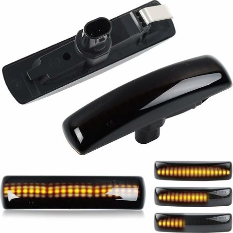 Intermitente lateral LED dinámico, luz ámbar, marcadores laterales CAN-bus sin errores, ahumado, compatible con Land Rover Discovery 3/4 Freelander 2 Sport