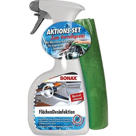 desinfection de surface SONAX pulverisateur 50ml + 1 tissu microfibre
