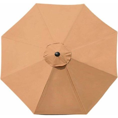 Parasol de rechange avec 8 baleines pour jardin, terrasse, cour, plage, piscine, marché (auvent uniquement), kaki (1/5)