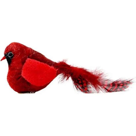 Jouet oiseau pour chats - Jouet oiseau de simulation avec sons de gazouillis et fonction de mastication interactive pour petits animaux de compagnie (1/4)