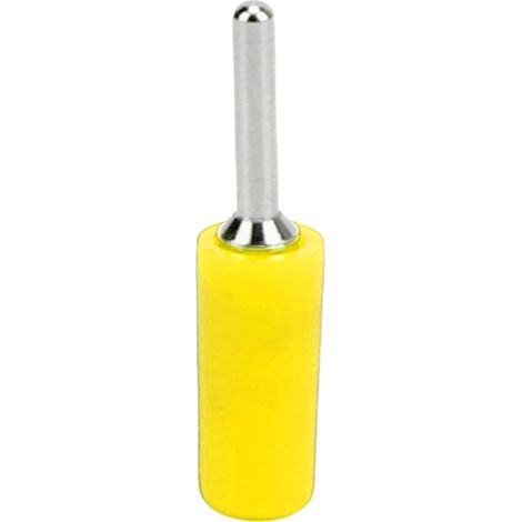 Lot de 100 fiches bananes mâles droites en laiton nickelé pour panneau à ressort intérieur J.10001 2 mm, jaune (1/5)