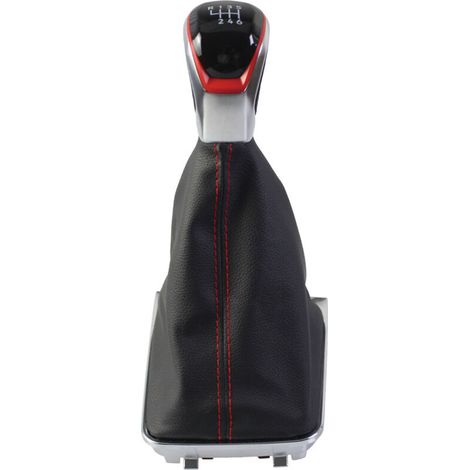 Adapté aux VW Golf 7 à boîte manuelle, ce kit complet de levier de vitesses avec garniture et liseré rouges est conçu pour les transmissions à 6 rapports. (Un kit inclus)