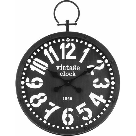 Runde Wanduhr Wohnzimmer Uhr Designuhr Arabische Ziffern Dekouhr Vintage Ø45cm (1/3)