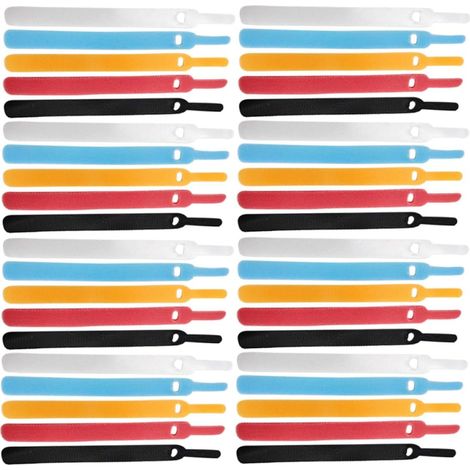 Selbstklebende Klett kabelbinder Je Farbe Rot Blau Gelb