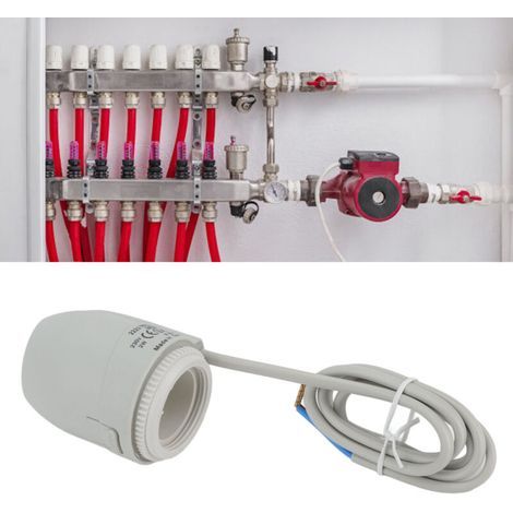 Elektrischer thermischer Aktuator, IP54 wasserdichtes Fußbodenheizungsventil 2W elektrischer thermischer Aktuatorverteiler für Fußbodenheizungsthermostat (1/5)