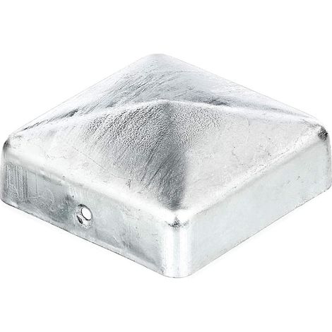 Capuchon de poteau - Lot de 10 - Acier galvanisé - Protection plate - Pour poteaux bois extérieur - 70 x 70 mm (1/5)