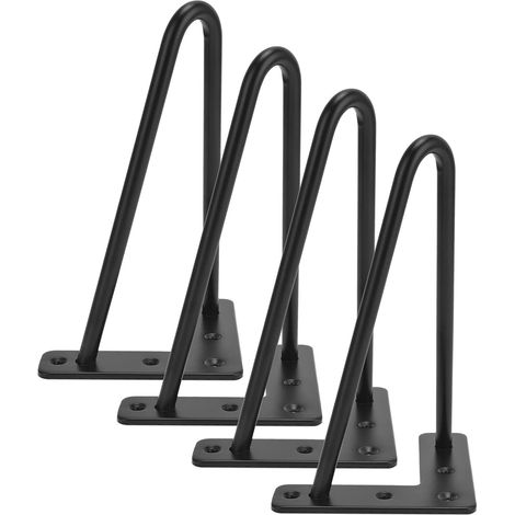 Pieds de table en fer pieds de table en forme de U support de bureau pieds de meubles de quincaillerie de restaurant (4 pièces) (1/2)