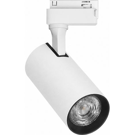 Lot de 6 spots sur rail blancs 20 W, lumière blanche – NUNZIA CASA