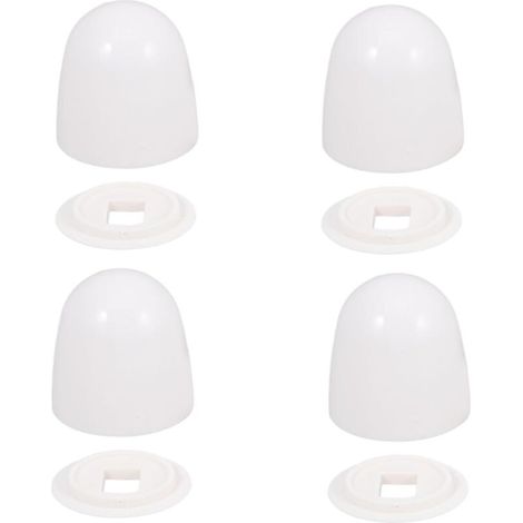 Cache-boulons De Toilette Décoratifs Avec Rondelles Intégrées, Capuchons De Boulons M8 Universels, Accessoires De Fixation Pour Wc, Lot De 4 Pièces, Installation Facile Et Protection Solide (1/5)