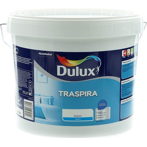 PITTURA TRASPIRANTE BIANCA 10L DULUX TRASPIRA (1/4)
