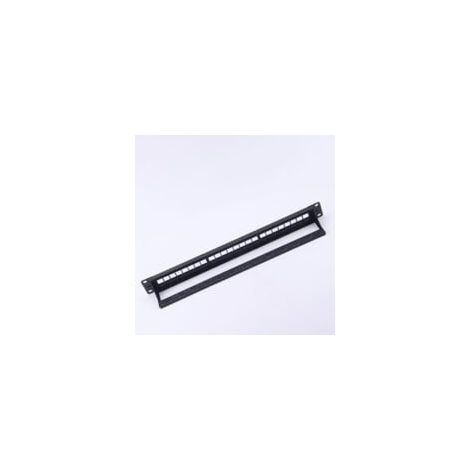 TC-KP24, 24-Port Blank Keystone 1U Patch Panel, 1U 19" Metal Rackmount Housing, Recommandé avec TC-K25C6 & TC-K50C6 Cat6 Keystone Jacks (vendus séparément) (1/2)