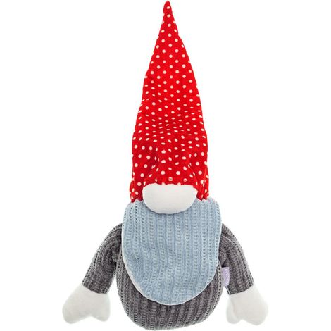 Gioco per cani natalizio peluche elfo red pois 20 cm