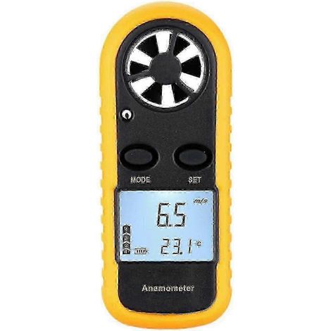 Mini anémomètre LCD rétroéclairé - Mesure numérique de la vitesse du vent et de la température pour les activités de plein airMM2 25-26 (1/4)