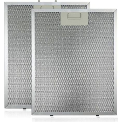 Filtre à graisse métallique pour hotte aspirante (Argent, 320 x 260 mm, 2 pièces) (1/4)