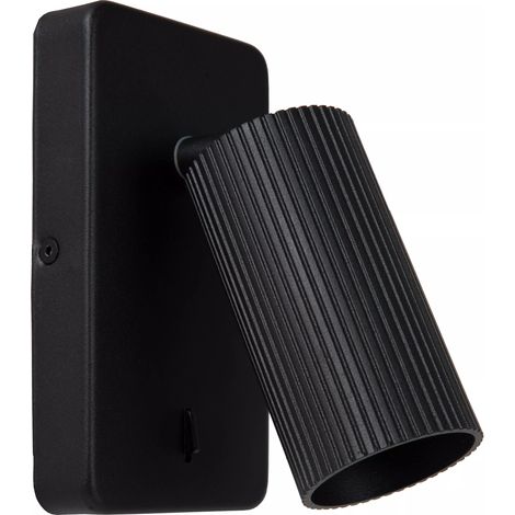 Applique spot CLUBS in alluminio nero 1xGU10 40W Lucide (1/4)
