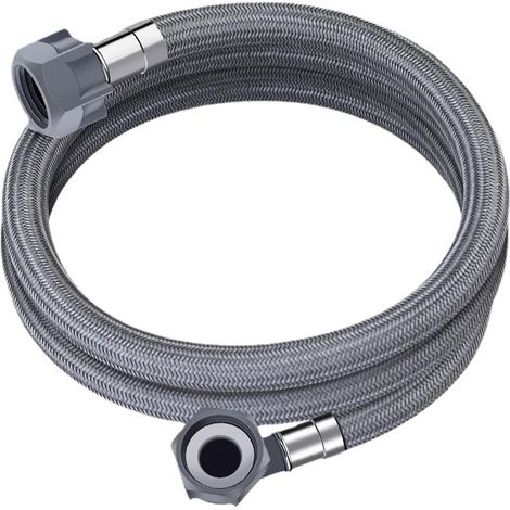 Tuyau d'arrivée d'eau universel pour machine à laver, tuyau extra long de 2 m, tuyau d'eau froide, tuyau de remplissage et d'arrivée d'eau, tuyau d'alimentation (1/5)