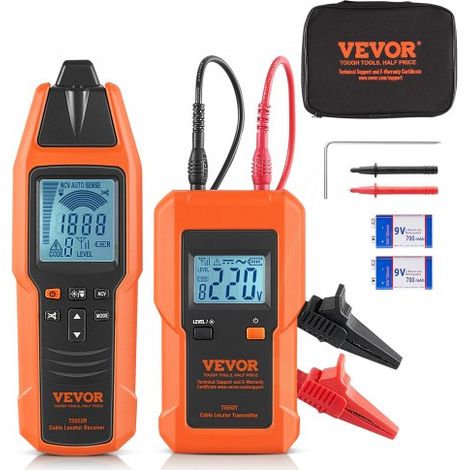 Localizador de Cables, Rango de Voltaje CA y CC 12 a 600 V, Localizador de Roturas de Circuitos y Líneas, Extensible a 2 km para Tuberías Subterráneas, Cercas Eléctricas y Cables Ocultos (1/5)