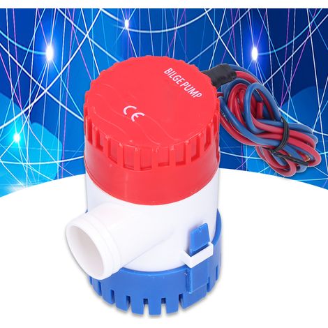 12V/24V DC Bilgepumpe, halbautomatischer Schalter, elektrische Mini-Tauchpumpe, Fördermenge von 350, 500, 750 oder 1100 GPH (24V DC, 500 GPH). (1/5)