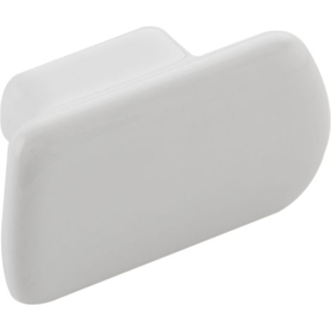 Furnipart Möbelknopf Vanilla Breite 49,5mm LA 16mm - Keramik Möbelknauf - Knauf für Schrank und Kommode, Keramik weiß (1/4)