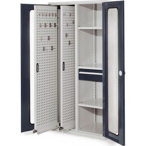 Kappes ®RasterPlan Vertikalschränke 1950x1000x600mm Modell 82 Sichtfenstertüren anthrazitgrau