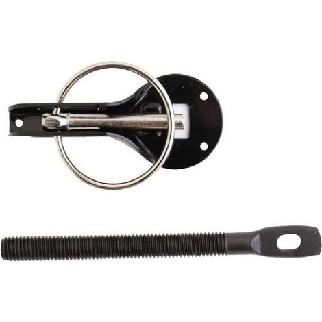 Attaches Capot Alu Noir - la paire