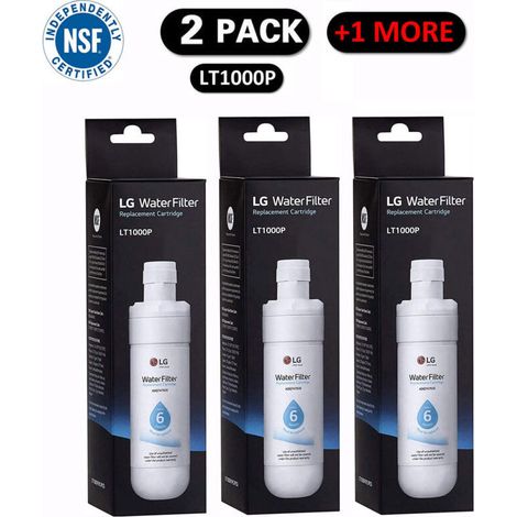 Lot de 3 filtres à eau de rechange LT1000P2 pour réfrigérateur – Capacité 200 gallons – Compatible avec modèles LG – Installation facile (1/5)