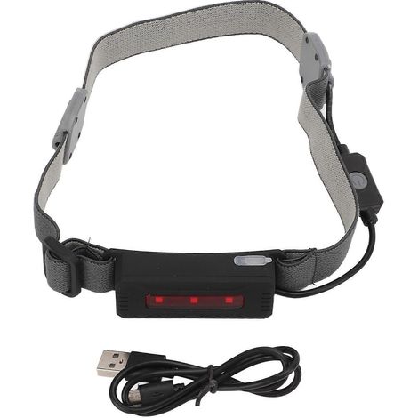 Bandeau lumineux COB Mini lampe frontale portable rechargeable USB pour le cyclisme et la course à pied en extérieur (1/5)