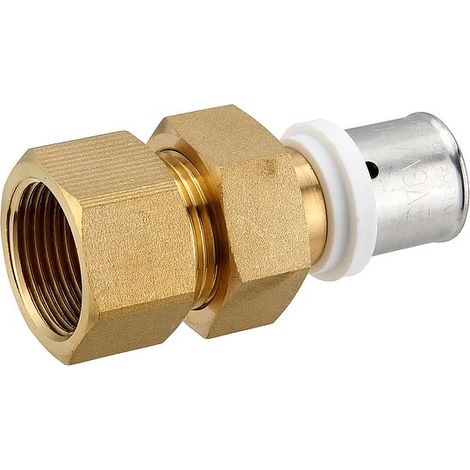 Pressfitting-Verschraubung 20 x 2,0 mm - 3/4 Zoll Innengewinde flachdichtend für MV-Rohr