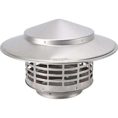 Chapeau de cheminée acier inoxydable rond antirouille extérieur capot foyer conique pour cuisine maison (1/5)