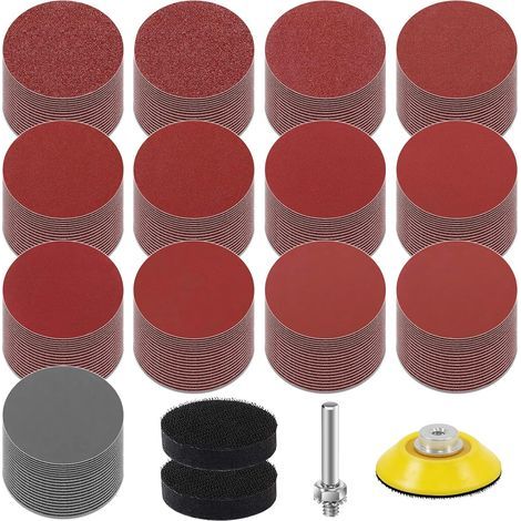 260 Abrasive Discs 50mm, Grit 80 to 3000, For Polishing Metal and Wood (1/5)