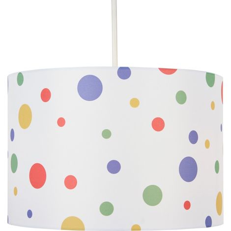 Litecraft Glow Light Shade 30cm Easy Fit Polka Dots Lampshade - Multi Coloured (1/5)