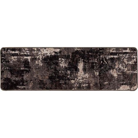 Rug Runner MARSA Black 50 x 350 cm Polyester and PVC vidaXL