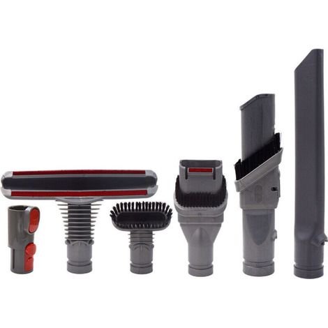 Kit di accessori con spazzole, set di 6 ugelli per aspirapolvere con adattatore, set di accessori per aspirapolvere V7 V8 V10 DC35 DC45 DC58-Crezuo-Crezuo