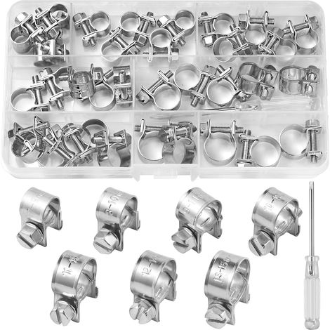 35 Piece Clamp Set, 7-15 mm Stainless Steel Clamp (1/5)