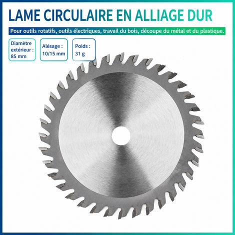 Lot de 5 lames de scie circulaire TCT 85 x 15 mm 36 dents en carbure de tungstène 15 36t 5 pièces 210 g – Livraison gratuite (1/5)