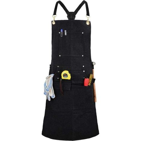 Woodworking Workshop Apron with 10 Tool Pockets - Heavy Duty Welding Apron with Quick Release Buckle, Adjustable from M to XXXL MUMU (1/4)