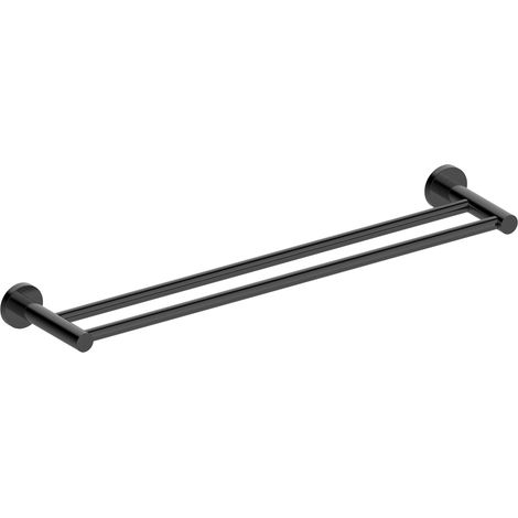 Essebagno Toallero Luisa 2 barras acero inoxidable gris metalizado