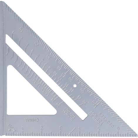 Équerre triangle aluminium 7 pouces 45/90 degrés renforcée, outils de mesure précis pour menuiserie et bricolage (1/5)