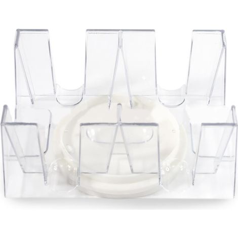 Plateau Tournant 2/6 Paquets - Rangement de Cartes Transparent, Organisateur de Jeu Pratique (1/5)