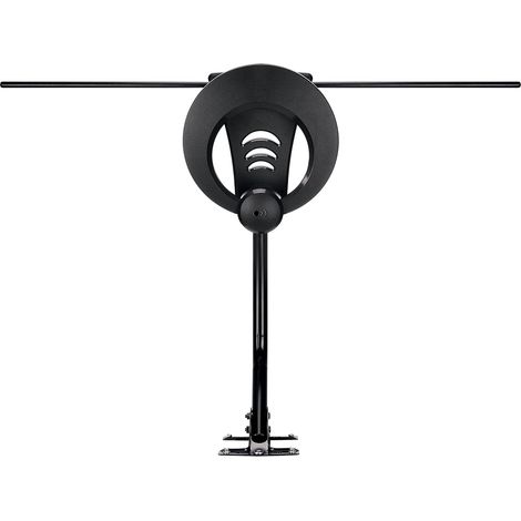 Antennas Direct ClearStream 1MAX Indoor Outdoor TV Antenna, UHF VHF, Multi-Directional, 40+ Mile Range, UHD 4K, NEXTGEN TV – w/ 20-inch Mast (Black)